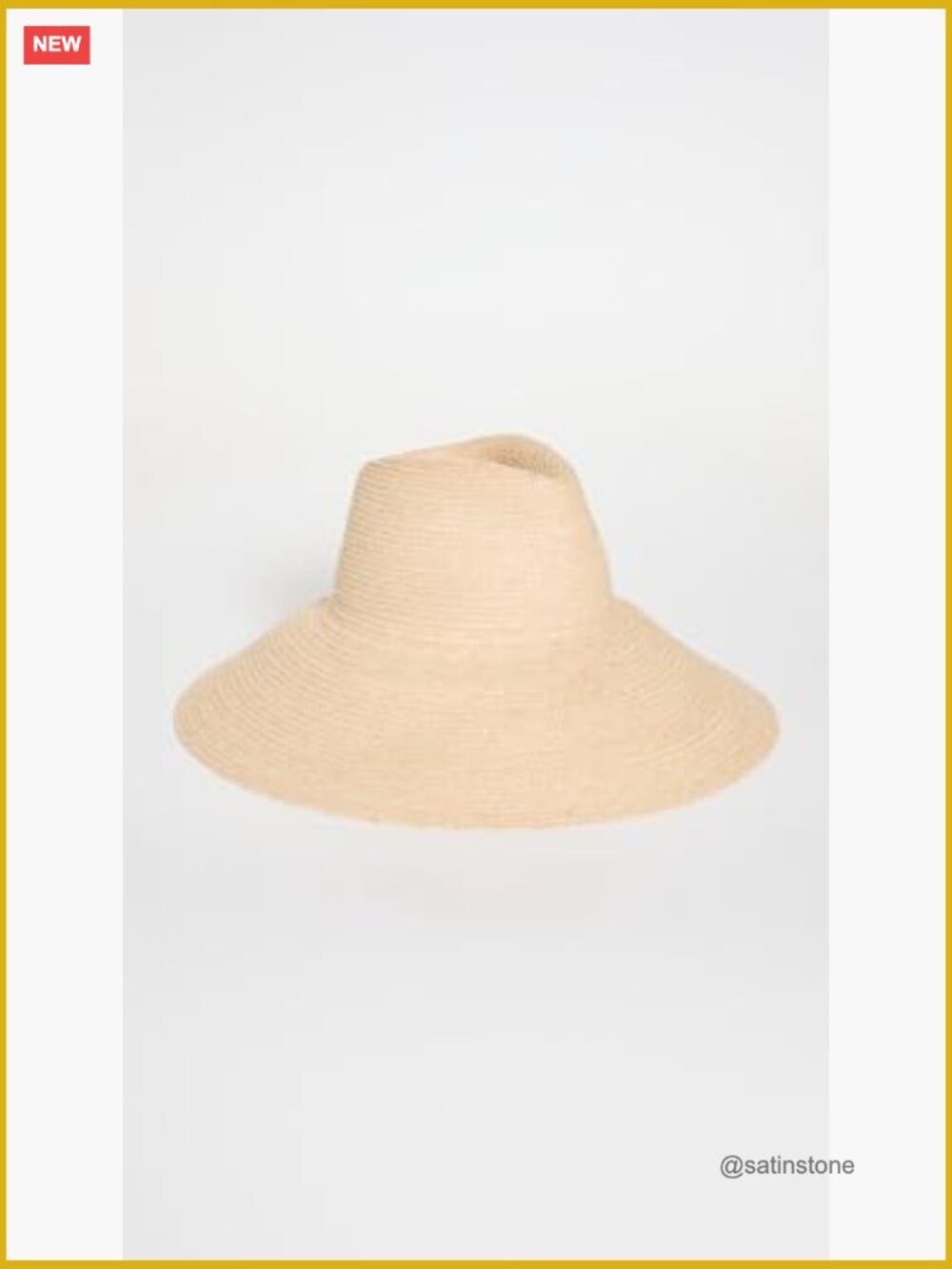 Straw Bucket Hat with Pinched Crown, Packable, Sun Protection, Spot Clean - Picture 2 of 4
